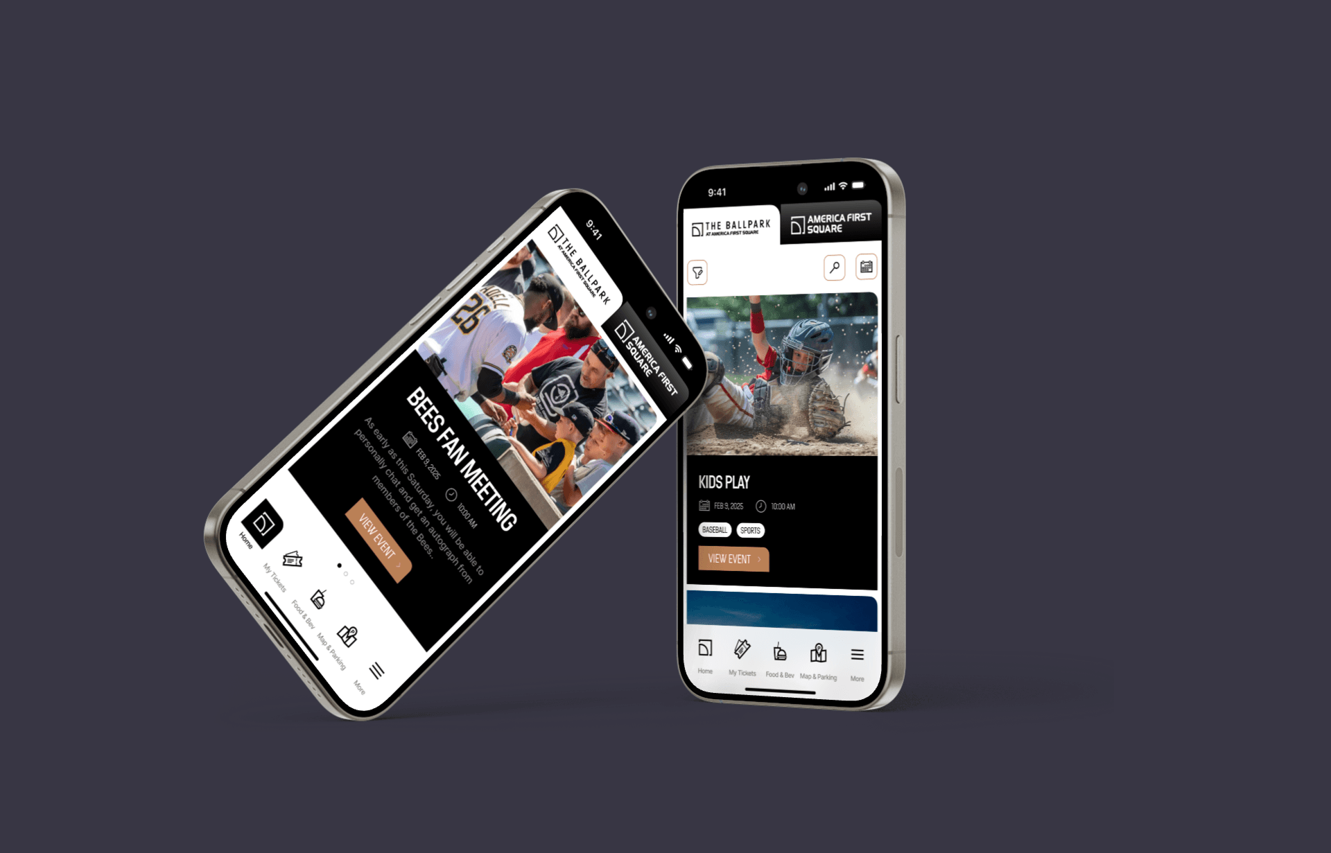 The Ballpark at America First Square App on phone